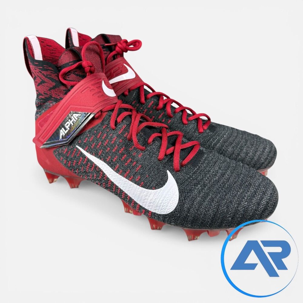Nike Alpha Menace Elite 2 Flyknit Men's Size 14 Football Cleats Red BV2077-003
